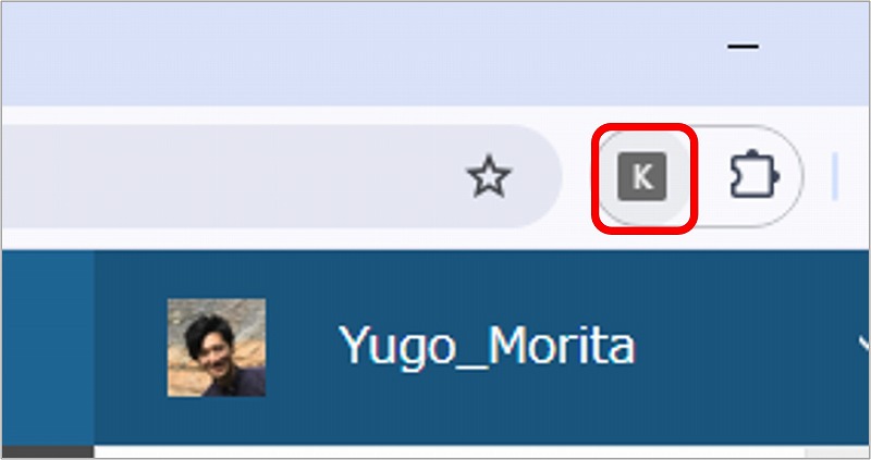kinDevSTのアイコンをクリック